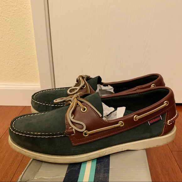 sebago docksides green
